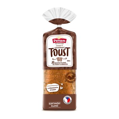 Chléb toustový tmavý vícezrnný 500 g