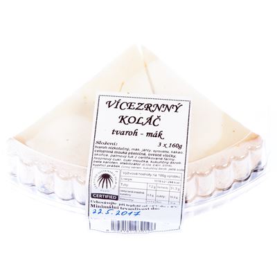 Koláč vícezrnný tvaroh-mák 3 x 160 g