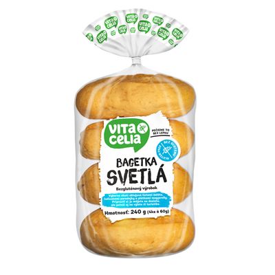 Bagetka bezlepková světlá 4 x 60 g