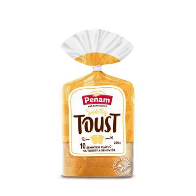 Chléb toastový světlý balený krájený 250 g