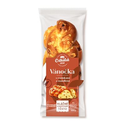 Vánočka rozinky mandle balená 400 g