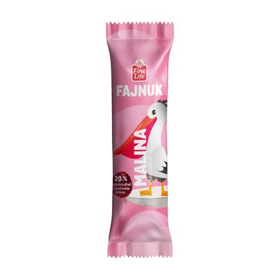 Fine Life Fajnuk malina s bílou polevou mraž. 25 x 50 ml