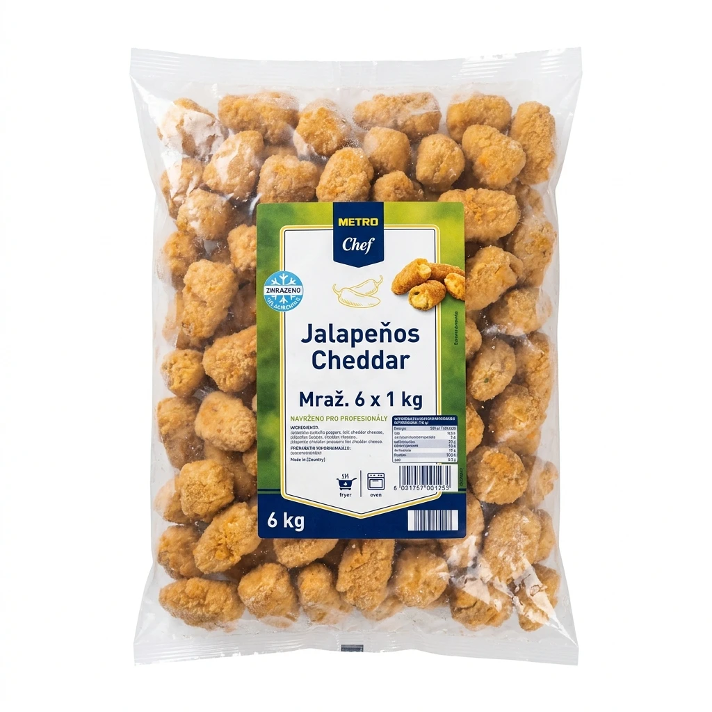 METRO Chef Jalapeňos Cheddar mraž. 6 x 1 kg