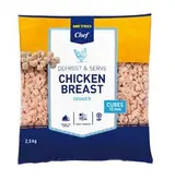 METRO Chef Kuřecí prsa kostky vařená mraž. 2,5 kg