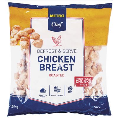 METRO Chef Kuřecí prsní kousky pečené mraž. 2,5 kg