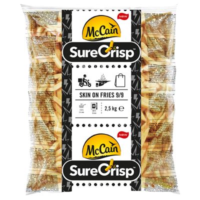 McCain SureCrisp 9 x 9 solené hranolky se slupkou mraž. 2,5 kg