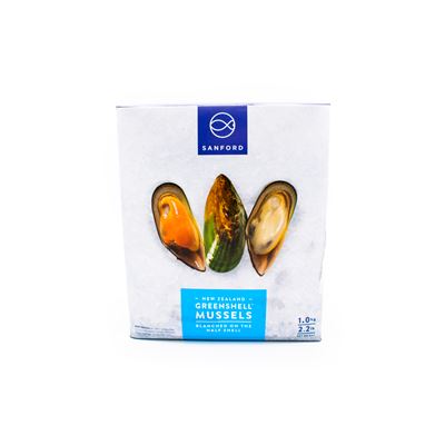 Slávky Novozélandské 1/2 skořápka mraž. 1 kg