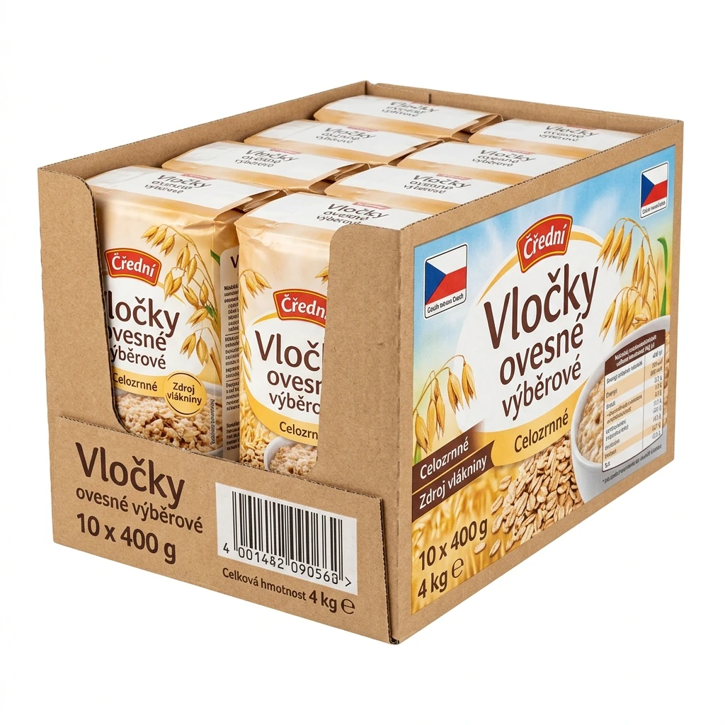 Vločky ovesné výběrové 10 x 400 g
