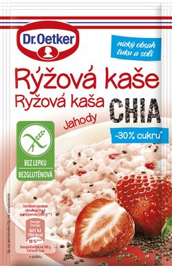 Dr. Oetker Rýžová kaše chia jahody bez lepku 50 g