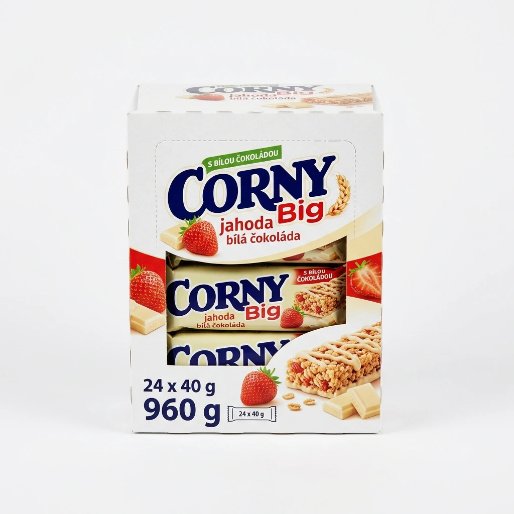 CORNY Big jahoda bílá čokoláda 24 x 40 g