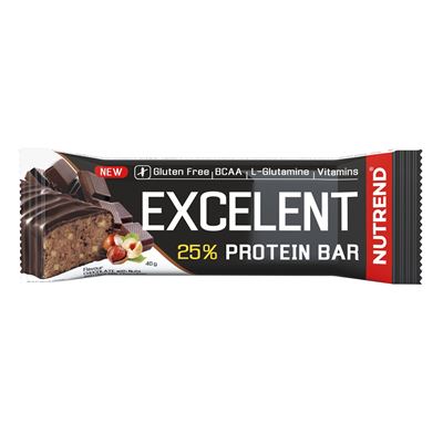 NUTREND Excelent Protein Bar čokoláda oříšky 25 % 40 g