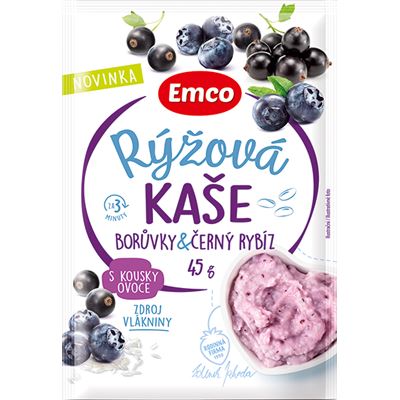 Emco Rýžová kaše borůvka rybíz 45 g