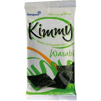 Kimmy Snack Řasa Wasabi 8 x 2,7 g