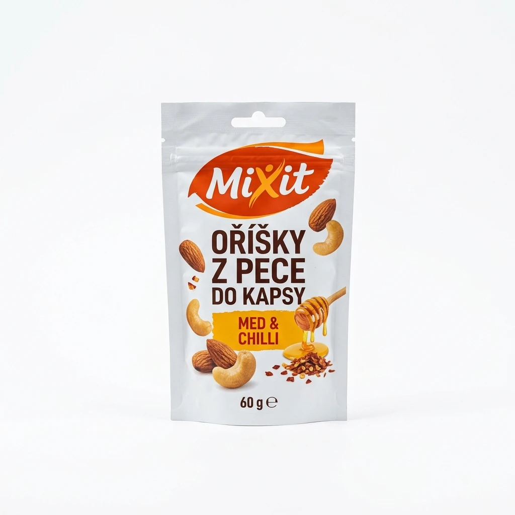Mixit Oříšky z pece do kapsy med chilli 60 g