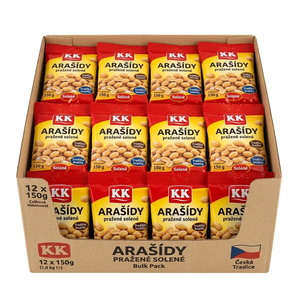 KK Arašídy pražené solené 12 x 150 g