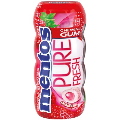 mentos Pure Fresh Strawberry/jahoda žvýkačky 10 x 30 g
