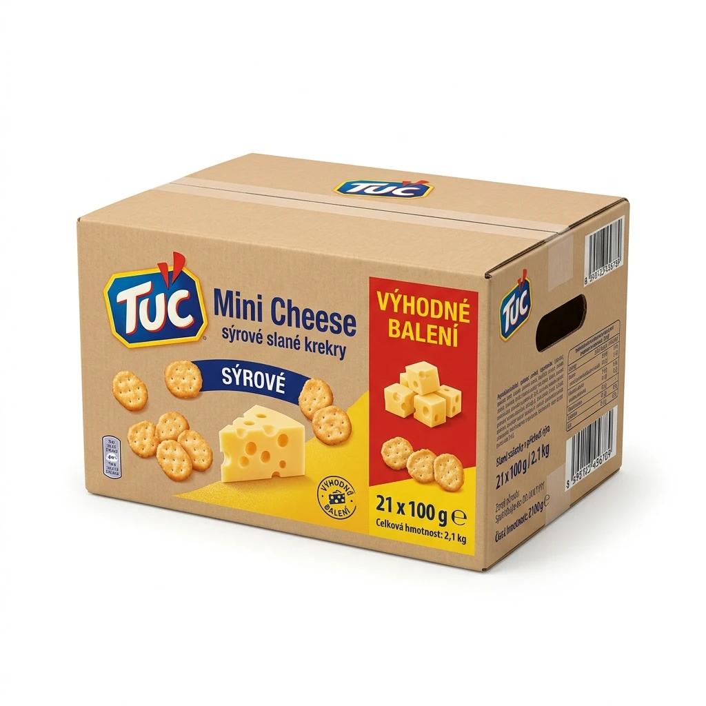 TUC Mini Cheese sýrové slané krekry 21 x 100 g
