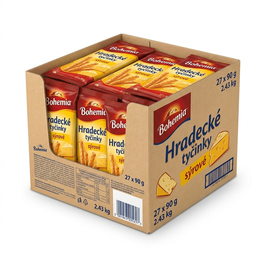 Bohemia Hradecké tyčinky sýrové 27 x 90 g