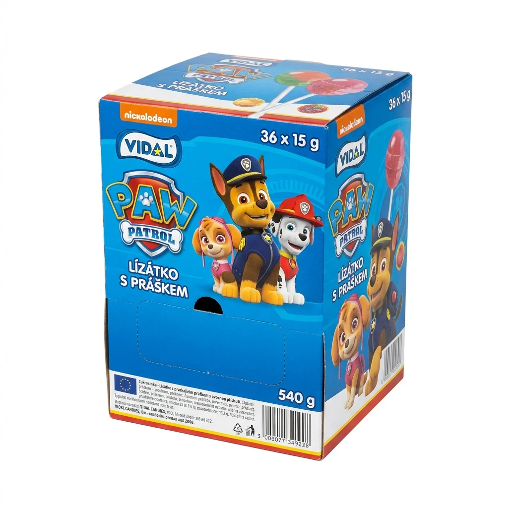 VIDAL Paw Patrol Lízátko s práškem 36 x 15 g