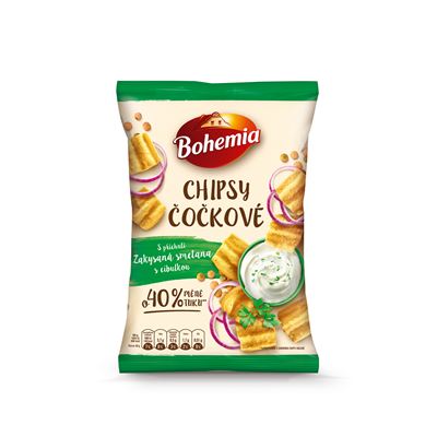 Bohemia Chipsy čočkové Zakysaná smetana s cibulkou 10 x 65 g