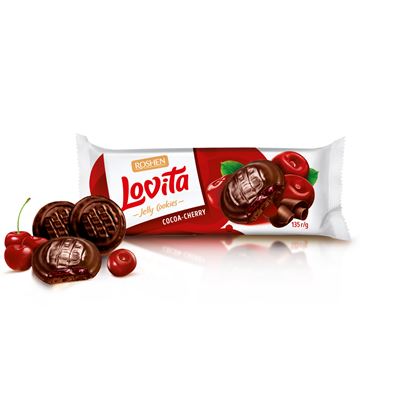 ROSHEN Lovita Čokopiškot kakao třešeň 135 g