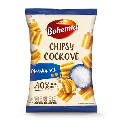 Bohemia Čočkové chipsy mořská sůl 10 x 65 g