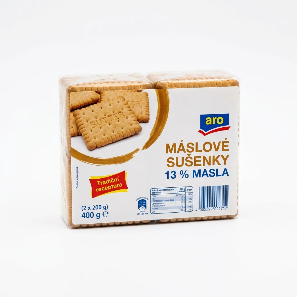 aro Máslové sušenky 13 % (2 x 200 g) 400 g