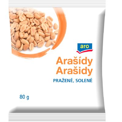 aro Arašídy pražené solené 12 x 80 g