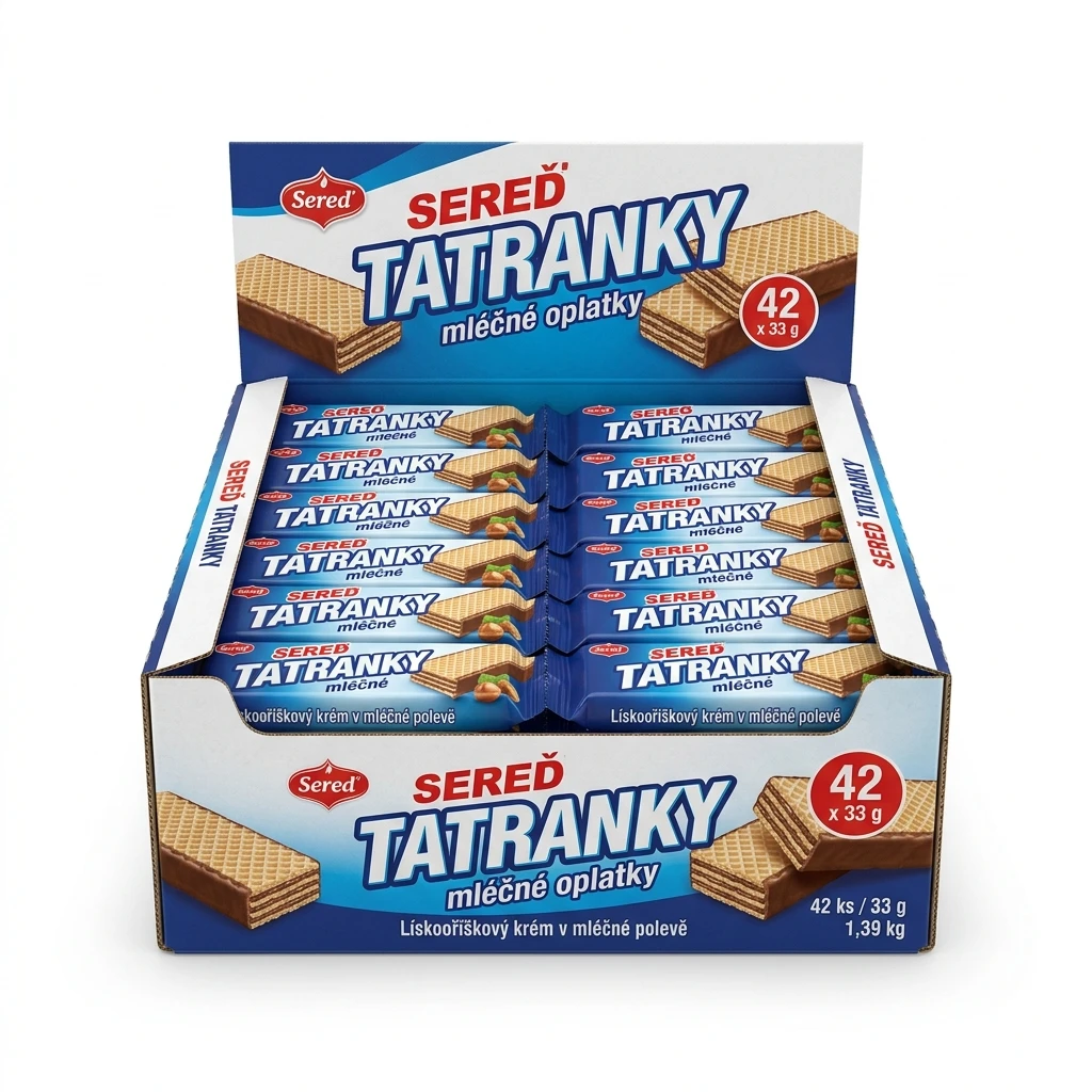 Sereď Tatranky mléčné oplatky 42 x 33 g