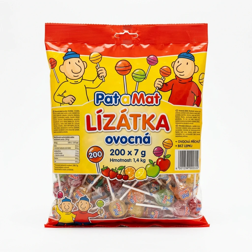 Pat a Mat Lízátka ovocná 200 x 7 g