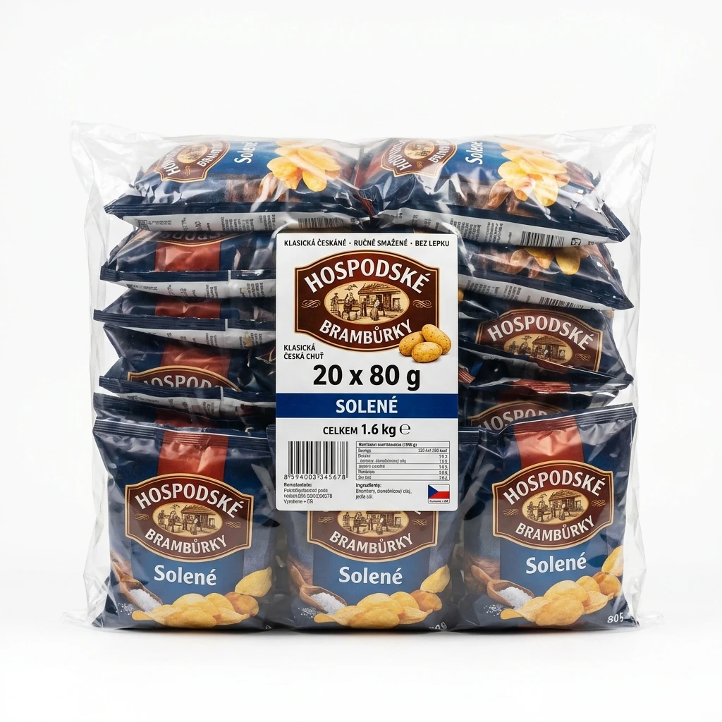 Hospodské brambůrky 20 x 80 g