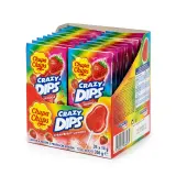 Chupa Chups Crazy Dips Strawberry/jahoha lízátko 24 x 14 g