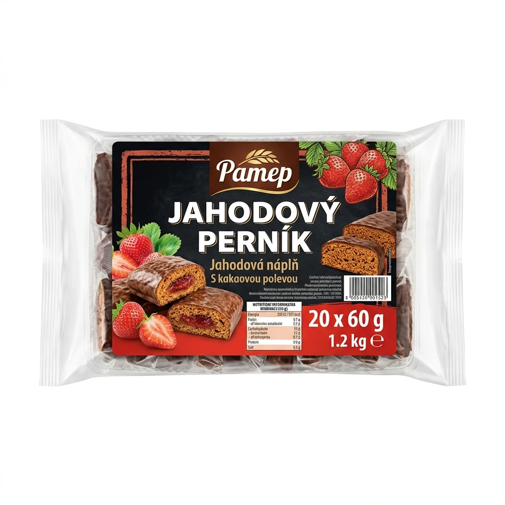Pamep Jahodový perník 20 x 60 g