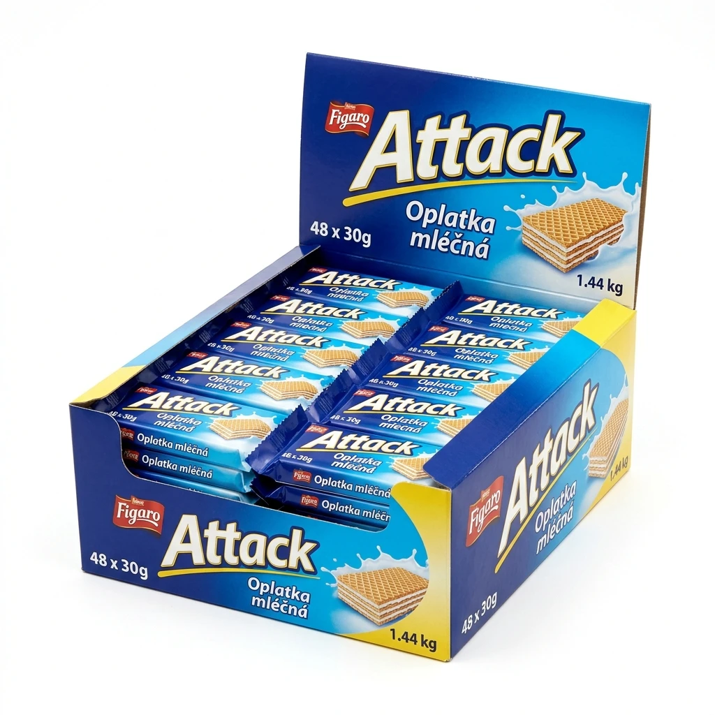 Figaro Attack Oplatka mléčná 48 x 30 g
