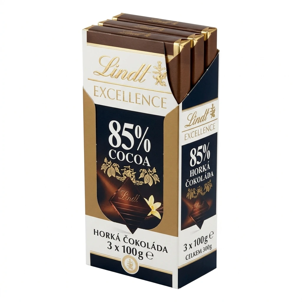 Lindt Excellence čokoláda hořká 85% 3 x 100 g