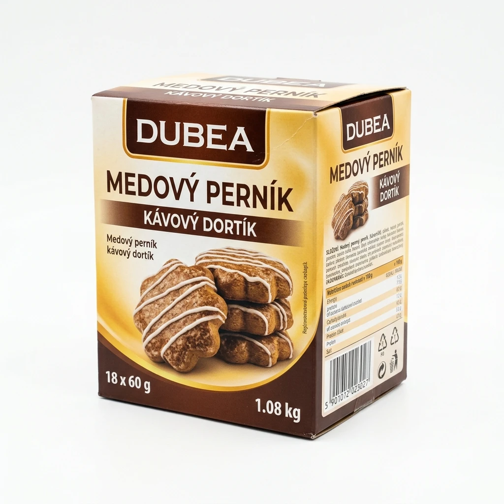 Dubea Medový perník kávový dortík 18 x 60 g