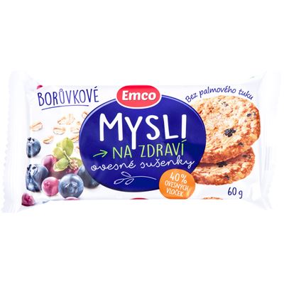 Emco Ovesné sušenky borůvkové 24 x 60 g
