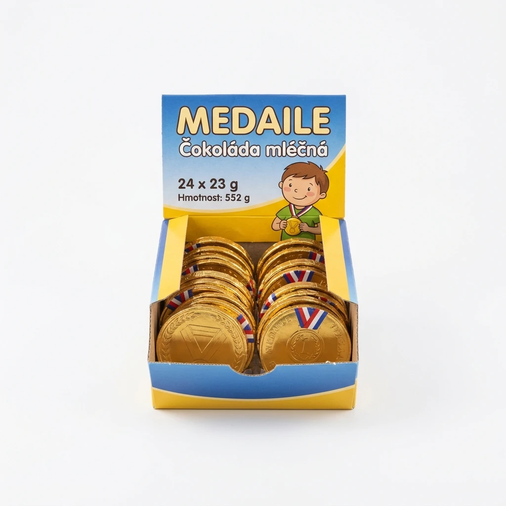 Medaile Čokoláda mléčná 24 x 23 g