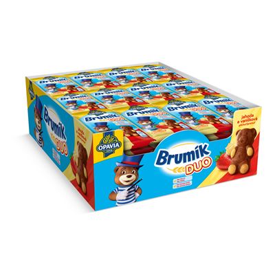 OPAVIA Brumík Duo vanilková příchuť a jahoda 48 x 30 g