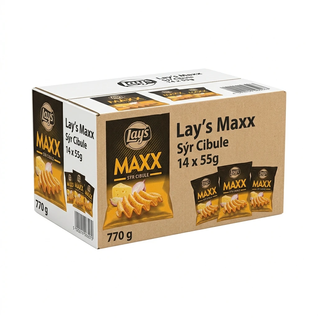 Lay's Maxx sýr cibule chipsy 14 x 55 g