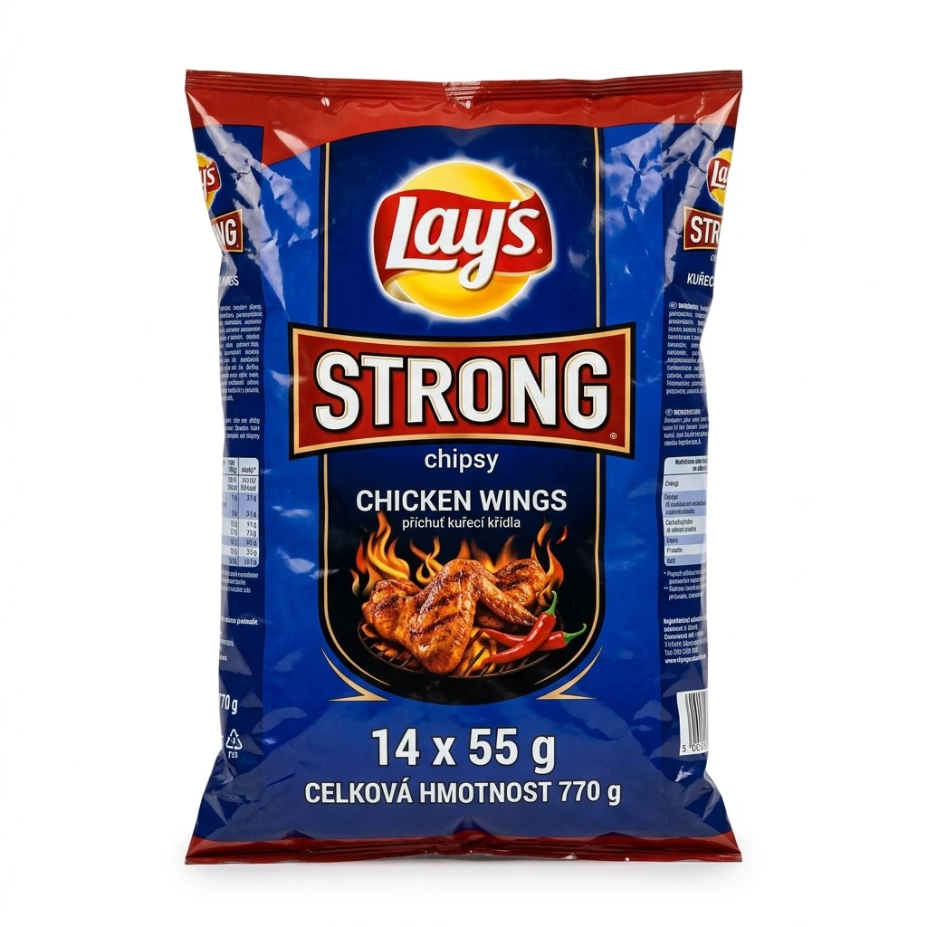 Lay's Strong Chicken Wings chipsy 14 x 55 g