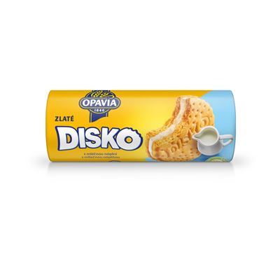 OPAVIA Zlaté Disko sušenky s mléčnou náplní 18 x 169 g