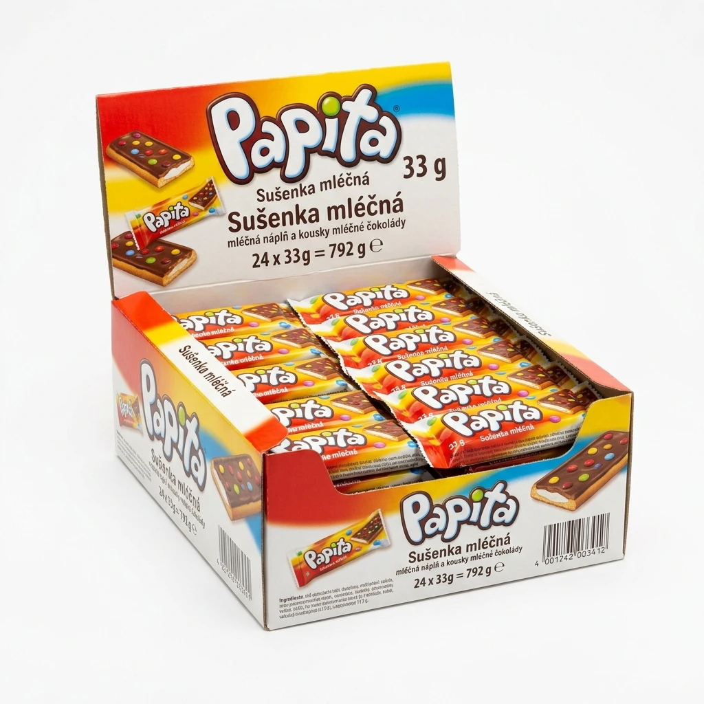 Papita Sušenka mléčná 24 x 33 g