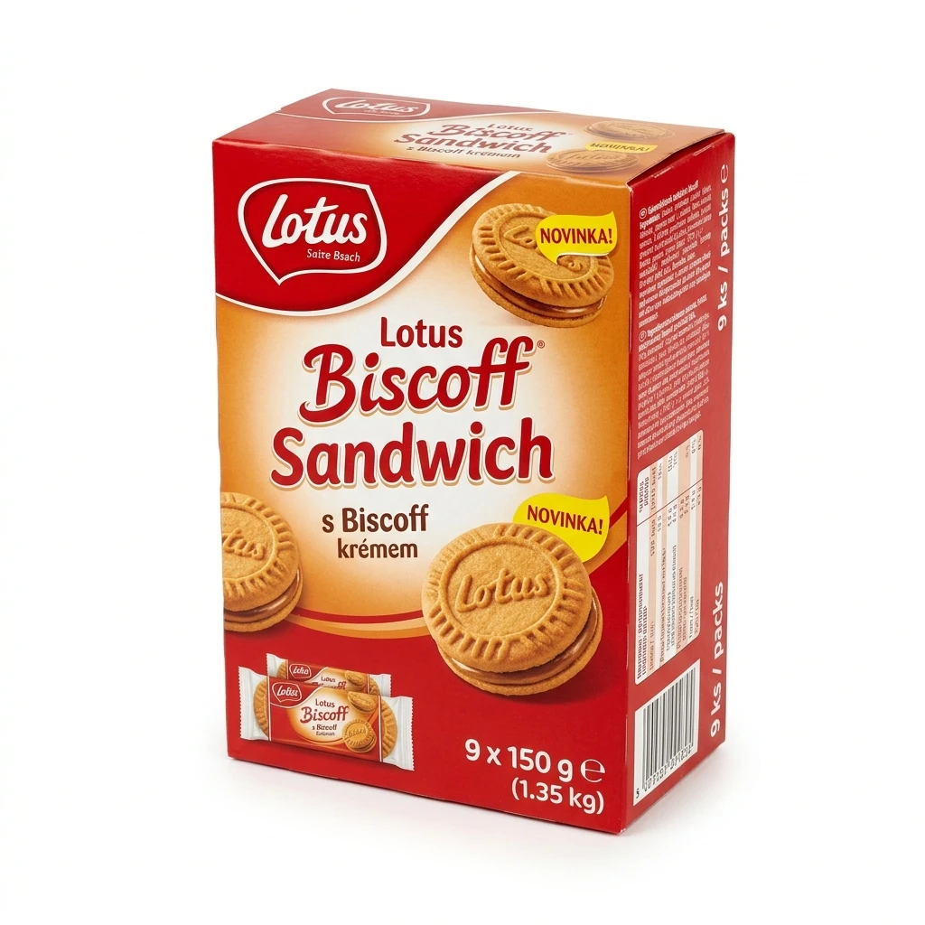 Lotus Biscoff Sandwich s Biscoff krémem 9 x 150 g