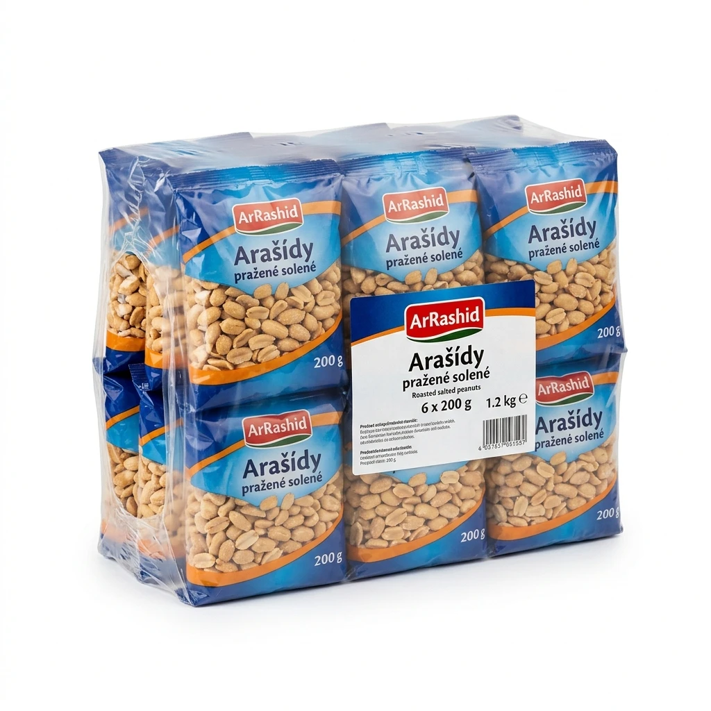 ArRashid Arašídy pražené solené 6 x 200 g