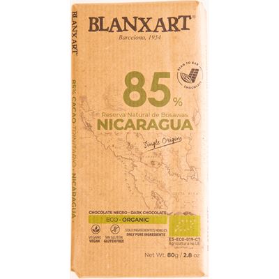 BLANXART Premium Organic Nicaragua BIO Čokoláda 85% 80 g