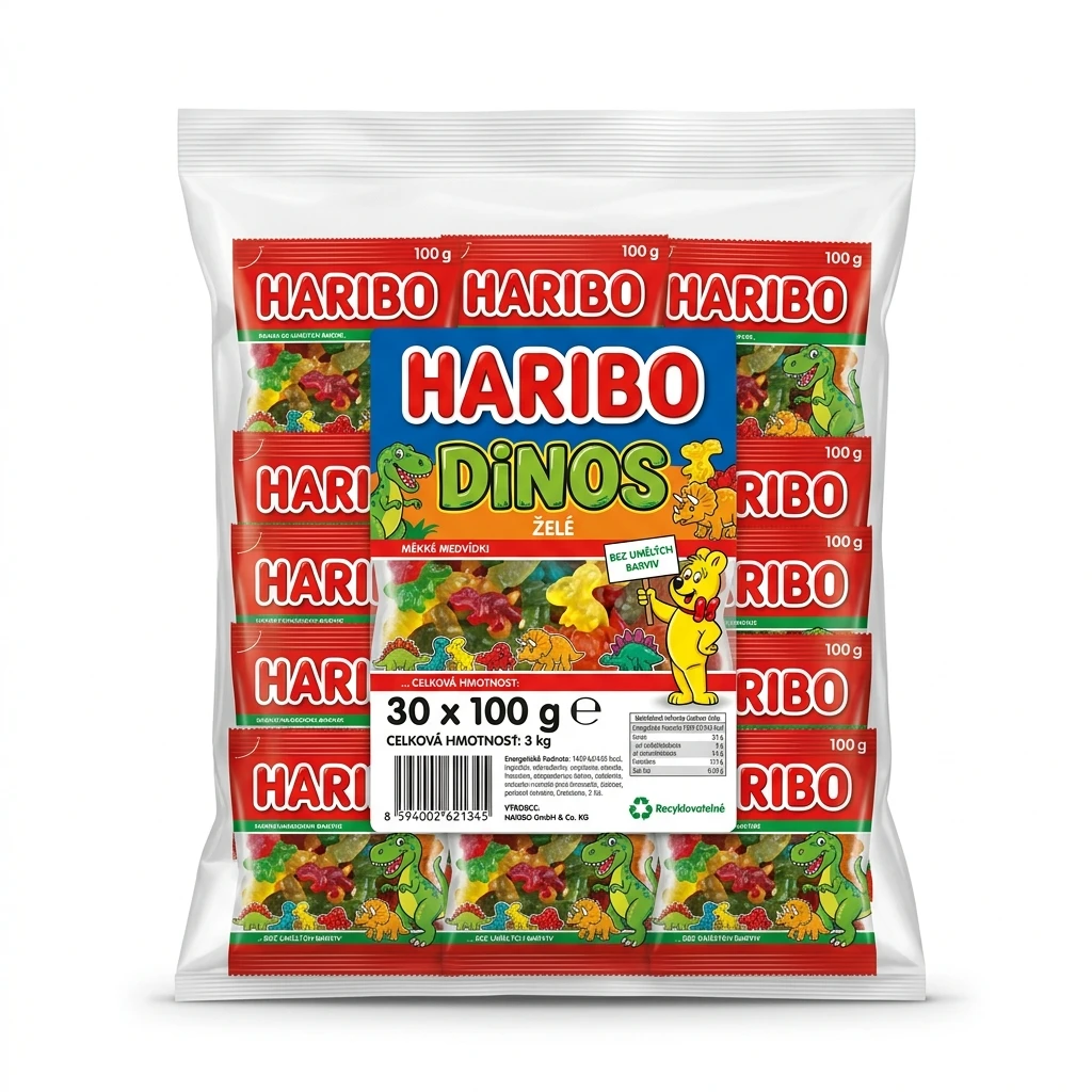 HARIBO Dinos Želé 30 x 100 g