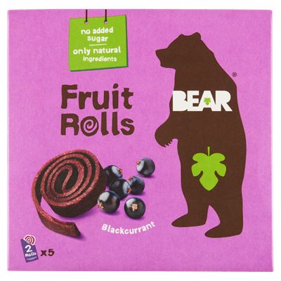 lotus BEAR Fruit Rolls ovocné rolované plátky černý rybíz 5 x 20 g
