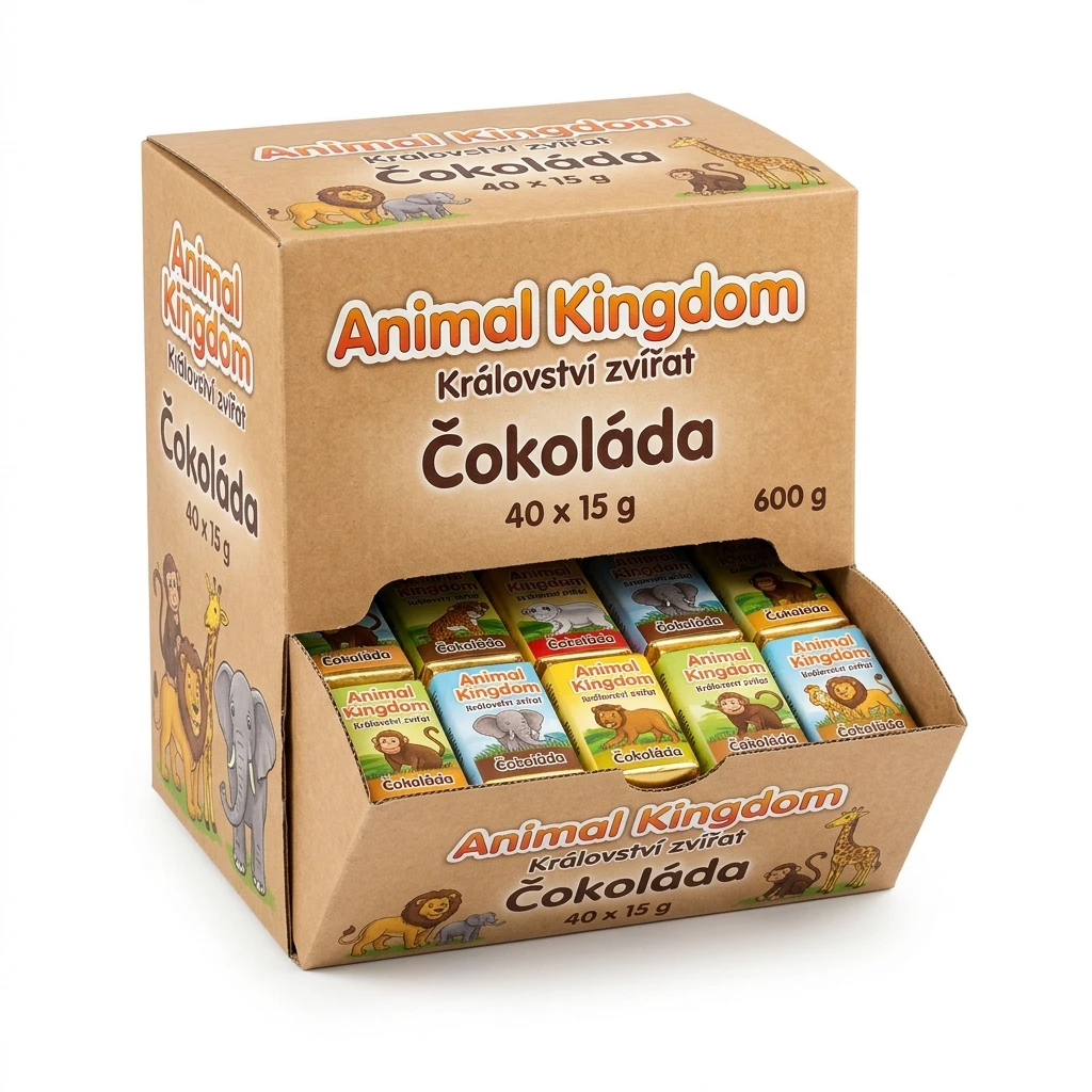 Animal Kingdom Království zvířat Čokoláda 40 x 15 g