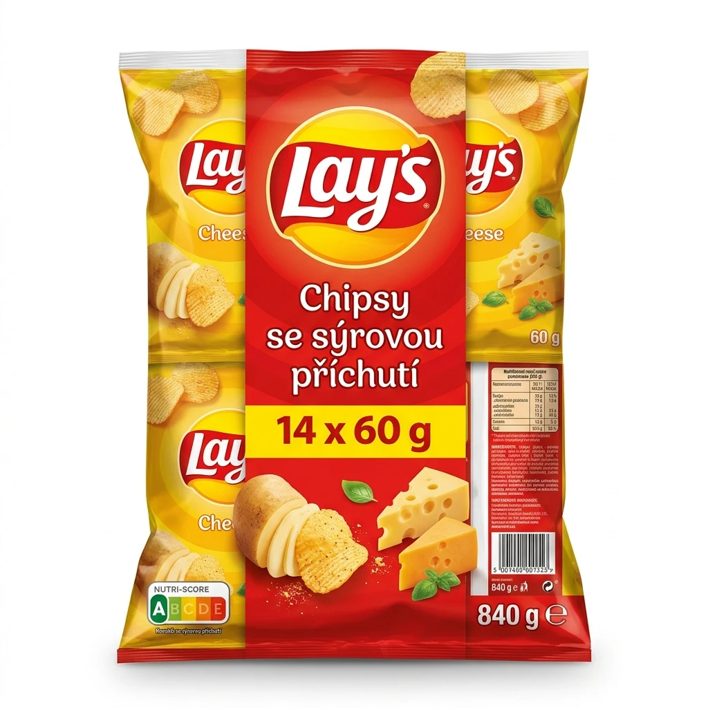 Lay's Cheese Chipsy se sýrovou příchutí 14 x 60 g